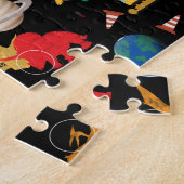 Bau von LKWs Astronaut Dinosaurier im Weltraum Puzzle (Seite)