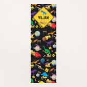 Bau von LKWs Astronaut Dinosaurier im Weltraum Yogamatte (Vorderseite)