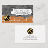 Bau von Mauersteinen Visitenkarte (Vorne/Hinten)
