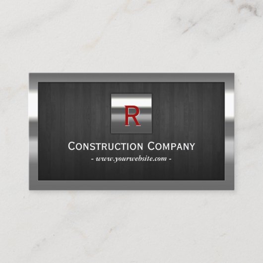 Bau von Metallen und Holzmonogrammen Beruflich Visitenkarte (Vorderseite)