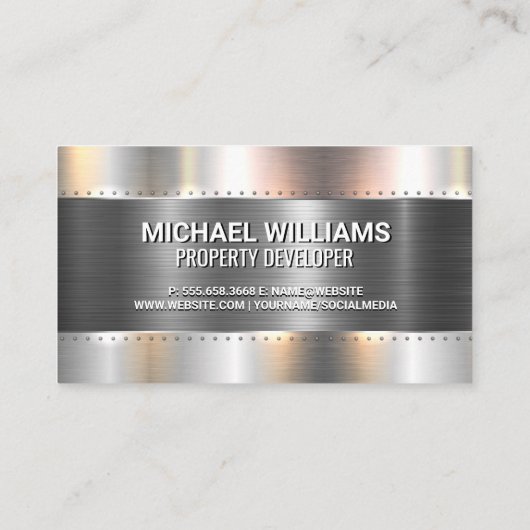 Bau von Metallrivets | Eigenschaften Visitenkarte (Rückseite)