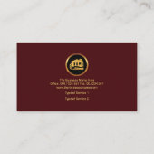 Bau von Red Gray Layer Gold Wave Builder Visitenkarte (Rückseite)