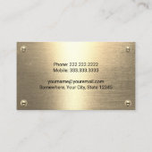 Bau von schweren Ausrüstungen Betreiber Gold Metal Visitenkarte (Rückseite)