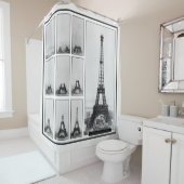 Bau von Turm Gustav Eiffels in Paris Duschvorhang (Beispiel)