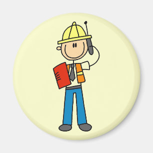 Bau-Vorarbeiter-T - Shirts und Geschenke Magnet