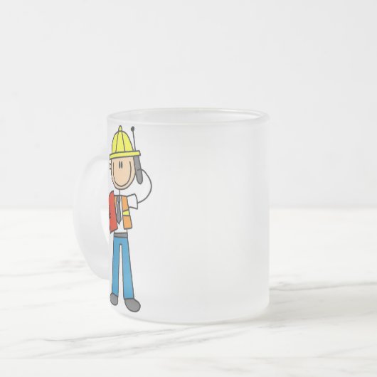 Bau-Vorarbeiter-T - Shirts und Geschenke Mattglastasse (Vorderseite Links)