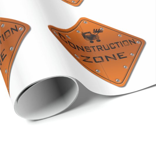 Bau-Zone Geschenkpapier (Rolleneckpunkt)