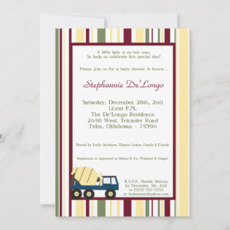 Bau-Zone Kinderdusche Einladung