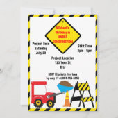 Bau-Zonen-Geburtstag Einladung (Vorderseite)