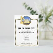 Bau-Zonen-Geburtstags-Party Einladung (Stehend Vorderseite)