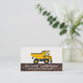 Bauabprallfahrzeug | Builder Visitenkarte (Stehend Vorderseite)