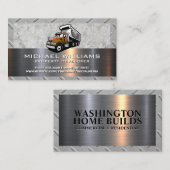 Bauabprallfahrzeug | Metallbeton Visitenkarte (Vorne/Hinten)