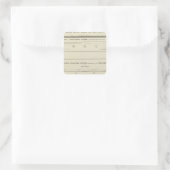 Bauabschnitte, Verdrängungsdiagramm Quadratischer Aufkleber (Tasche)