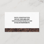 Bauabzugmaterial Visitenkarte (Rückseite)