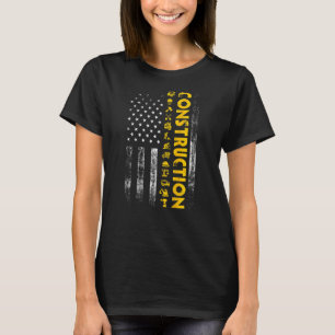 Bauarbeiter auf der Rückseite der Kleidung T-Shirt