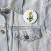 Bauarbeiter auf Hochhaus-Knopf Button (Beispiel)