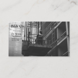 Bauarbeiter auf Kranplattform Visitenkarte