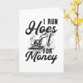 Bauarbeiter-Bagger Ich führe Hosen für Geld Karte (Gelbe Blume)