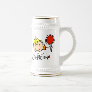 Bauarbeiter Bierglas