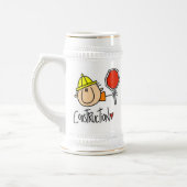 Bauarbeiter Bierglas (Links)
