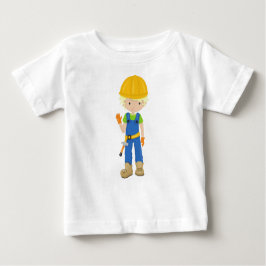 Bauarbeiter, Blondhaar, Niedlicher Junge, Hammer Baby T-shirt