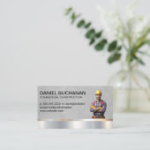 Bauarbeiter | Blue Collar Visitenkarte (Stehend Vorderseite)