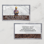 Bauarbeiter | Blueprints Visitenkarte (Vorne/Hinten)