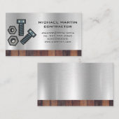 Bauarbeiter | Bolzen und Nüsse Visitenkarte (Vorne/Hinten)