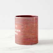 Bauarbeiter Bricklayer Builder Funny Zweifarbige Tasse (Mittel)