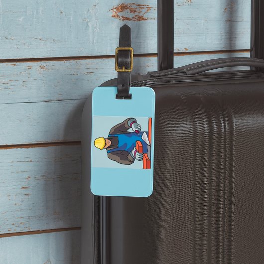 Bauarbeiter Bricklayer Hard Hat Builder Gepäckanhänger