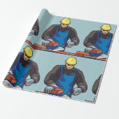 Bauarbeiter Bricklayer Hard Hat Builder Geschenkpapier (Ungerollt)
