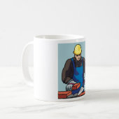 Bauarbeiter Bricklayer Hard Hat Builder Kaffeetasse (Vorderseite Links)