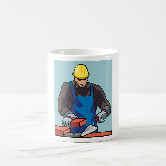 Bauarbeiter Bricklayer Hard Hat Builder Kaffeetasse