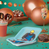 Bauarbeiter Bricklayer Hard Hat Builder Pappteller