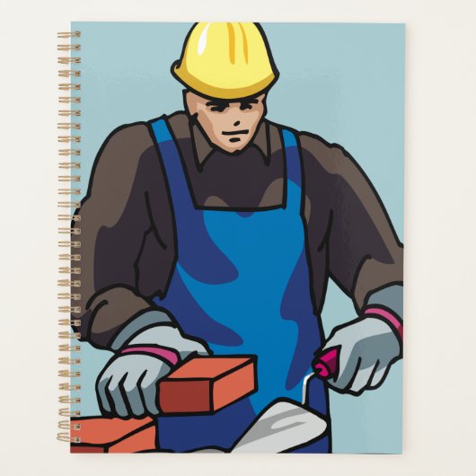 Bauarbeiter Bricklayer Hard Hat Builder Planer (Vorderseite)