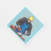 Bauarbeiter Bricklayer Hard Hat Builder Serviette (Ecke)