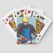 Bauarbeiter Bricklayer Hard Hat Builder Spielkarten (Rückseite)