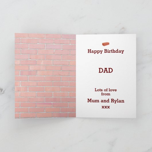 Bauarbeiter-Builder Bricklayer Geburtstag Karte (Innenseite)