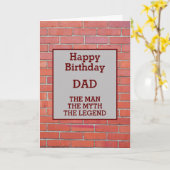 Bauarbeiter-Builder Bricklayer Geburtstag Karte (Gelbe Blume)