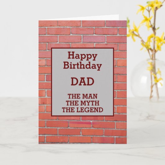 Bauarbeiter-Builder Bricklayer Geburtstag Karte (Gelbe Blume)