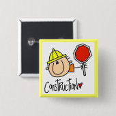 Bauarbeiter Button (Vorne & Hinten)