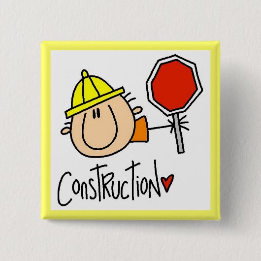 Bauarbeiter Button (Vorderseite)