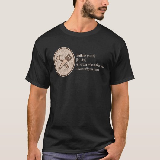 Bauarbeiter Definition durch T-Shirt (Vorderseite)