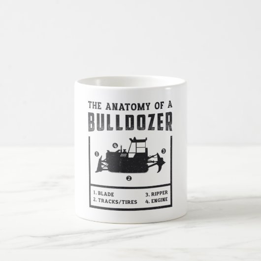 Bauarbeiter die Anatomie eines Bulldozer Kaffeetasse (Mittel)