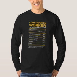 Bauarbeiter Ernährung Fakten Foreman Mason T-Shirt