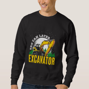 Bauarbeiter Fahrer Männer Jungen Kinder Bagger Sweatshirt
