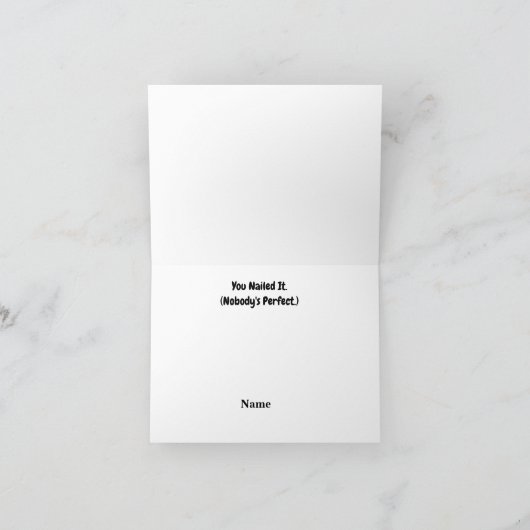 Bauarbeiter-Flirt-Snores-Grußkarte Karte (Innenseite)