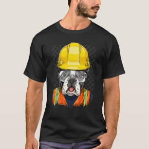 Bauarbeiter Französisches Bulldog-Labor Pet Bul T-Shirt