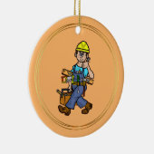 Bauarbeiter für Männer mit Werkzeugen Keramik Ornament (Rechts)