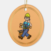 Bauarbeiter für Männer mit Werkzeugen Keramik Ornament (Links)